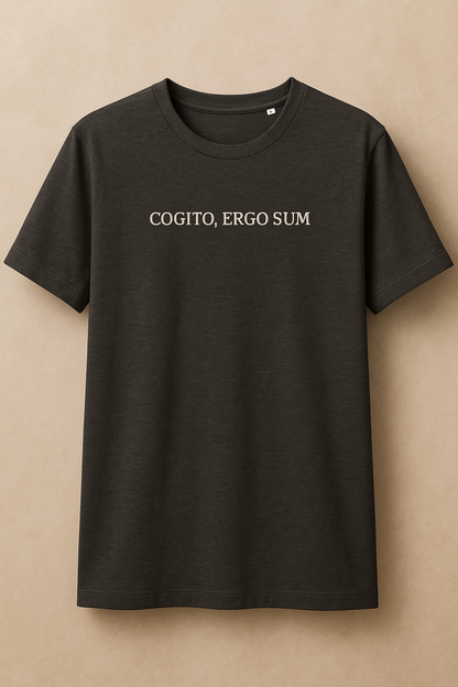 cogito, ergo sum / I think, therefore, I am - latin quote t-shirt