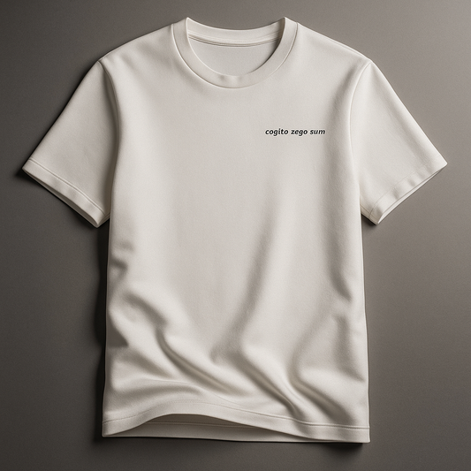 cogito, ergo sum / I think, therefore, I am - latin quote t-shirt