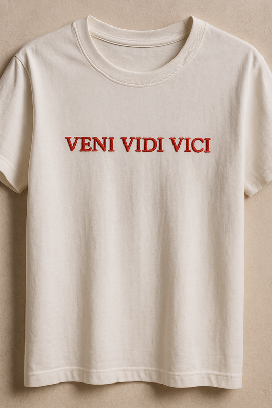 veni vidi vici / I came, I saw, I conquered - latin quote t-shirt
